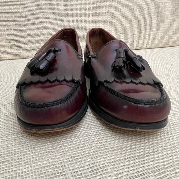 G.H. Bass Weejuns Original Oxblood Leather Dress Tassel Loafers Mens Size 10 - Picture 4 of 10